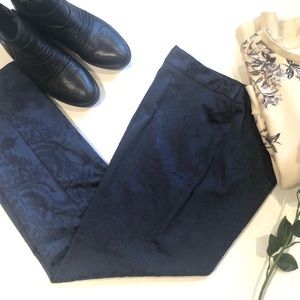 Oscar de la Renta textured navy dress pants sz 14
